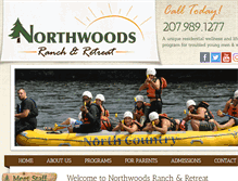 Tablet Screenshot of northwoodsranchandretreat.com